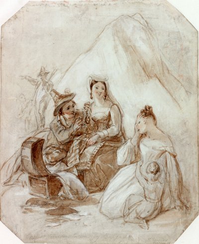 English Travellers Taken by Brigands by Thomas Uwins